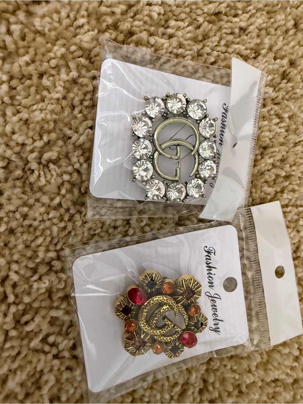 Multi-Pair Gold and Pearl Accent Earring Sets, Brooches, and Necklaces - Picture 6 of 6